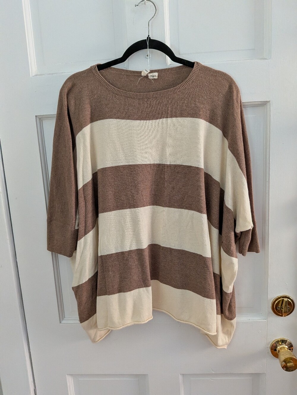 Anthropologie Moth Rabbit Hair Wool Striped Oversized Sweater Tunic - Picture 2 of 5
